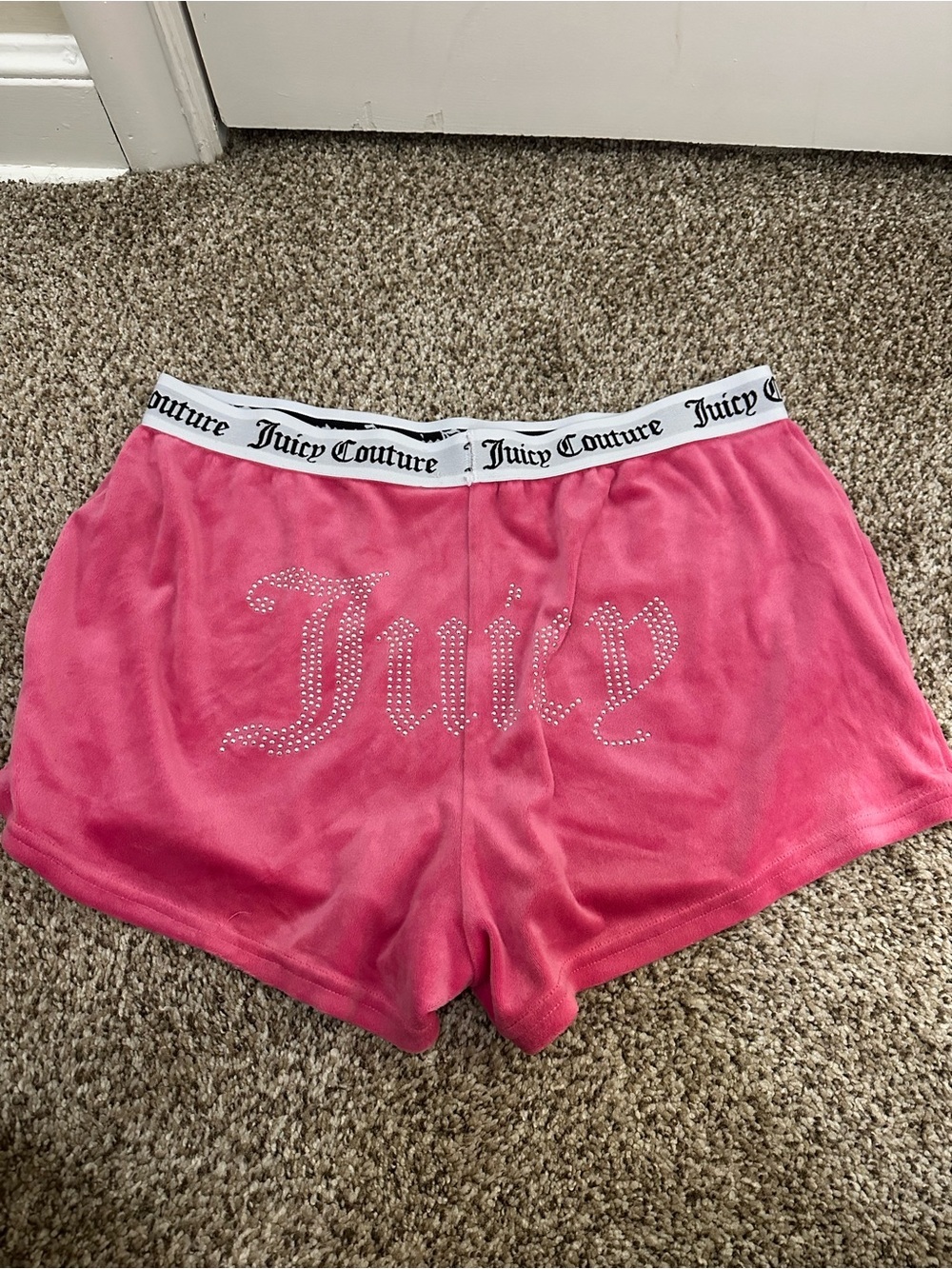 Juicy Couture Pink Velour Shorts - Picture 2 of 3
